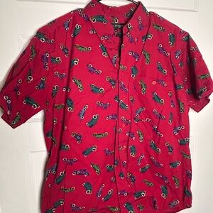 Architect Red Car Print Men's Shirt